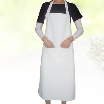 

2pcs Apron Practical Simple Useful White Cooking Apron White Sleeveless Apron Waterproof Cooking Apron Long Style Apron