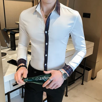 

Elegant Mens Shirts Full Sleeve Shirts For Mens Workwear Vintage Mens Clothing Casual Printed Shirts Fashion Trends 2020 Product