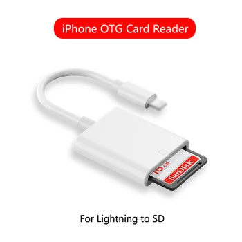 

iPhone OTG Card Reader Lightning to SD Smartphone Card Readers Adapter for iPhoneX iPod Memory Cards Connector Use No APP Need
