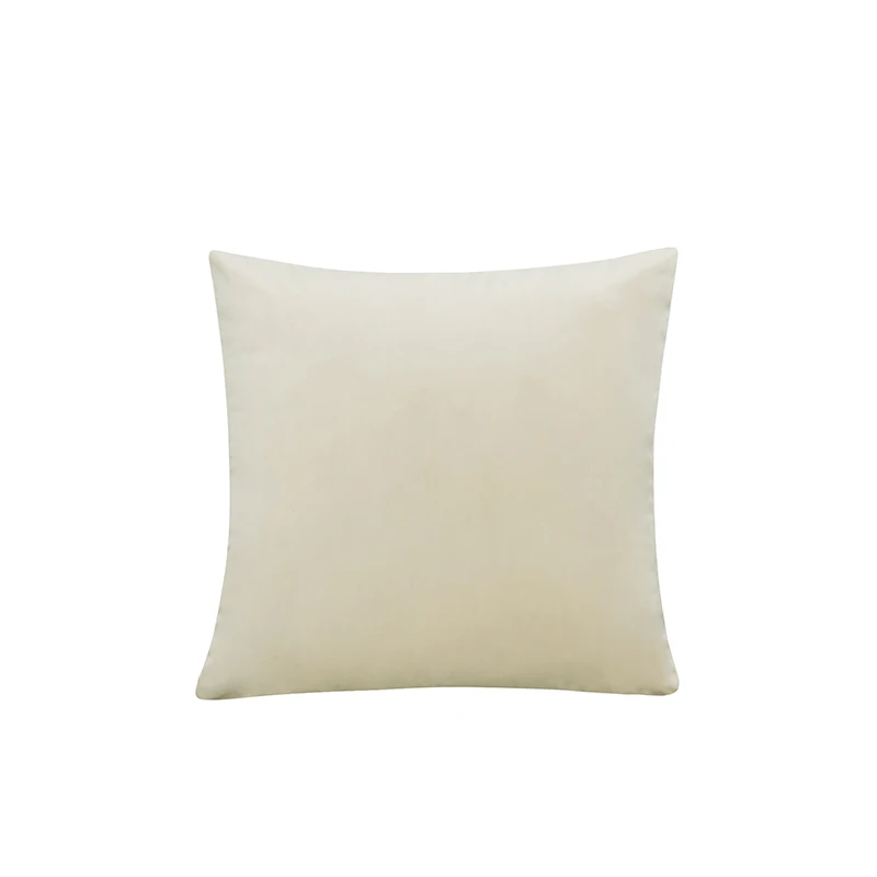 Velvet Throw Pillow Cover - Soft Solid Decorative Cushion Case for Home, Sofa, and Bedroom - Cozy Square Pillowcase