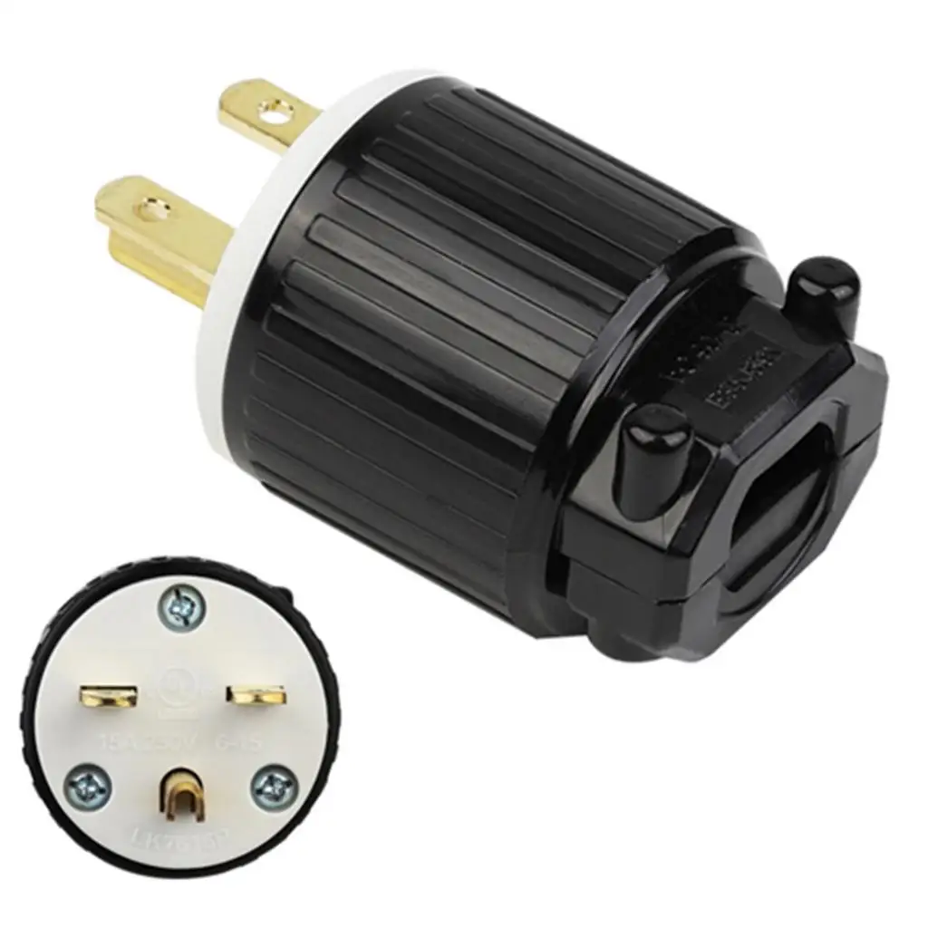 2x(Национальная ассоциация владельцев электротехнических LK7615P, р-р 6-15P заземления блокировочных штекеров, 15A 250 В переменного тока, цепи 2pole 3 провода