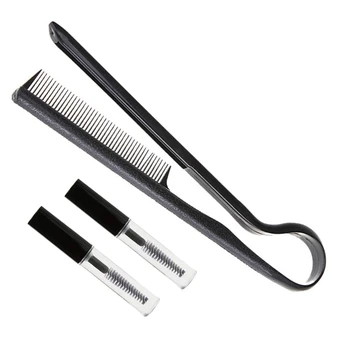 

2Pcs 4Ml Mascara Bottle Eyelash Growth Liquid Bottle Lip Gloss Tube & 1 Pc Styling Combs Tool Haircut Straightening
