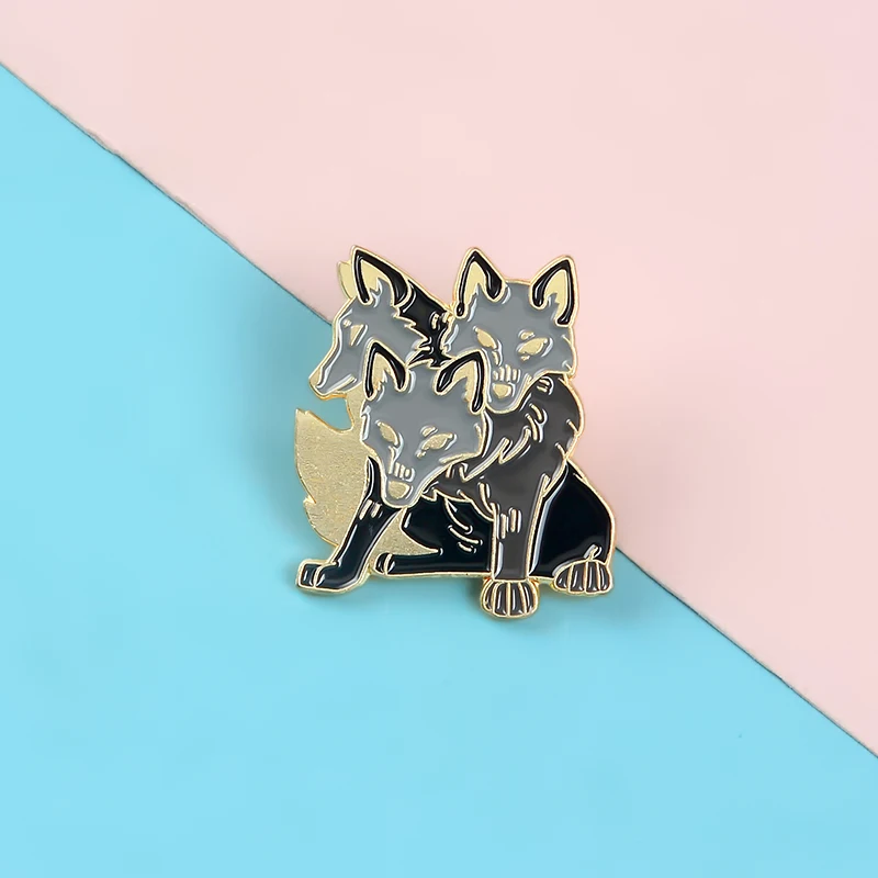 Pins Badges Brooches Cerberus-Pins Metal-Button Greek Mythology Ancient Friends-Jewelry