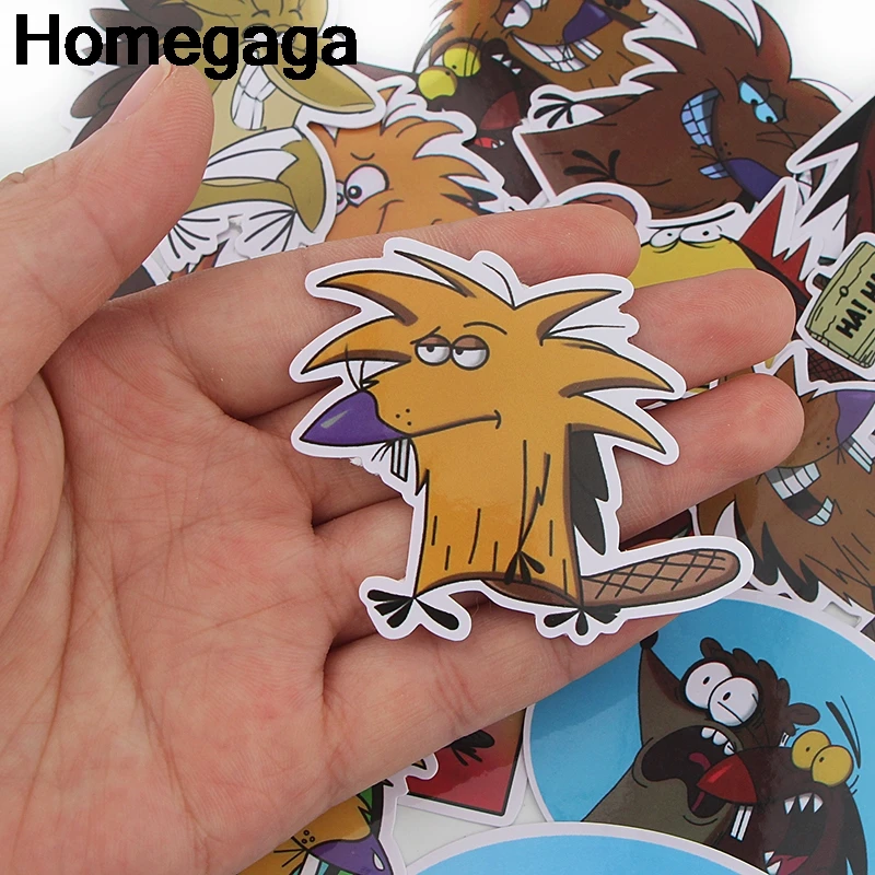 Homegaga 20 шт. наклейки Angry Beaver пакет для ноутбука скейтборд домашний декоративный виниловый наклейка DIY Скрапбукинг альбом D2296