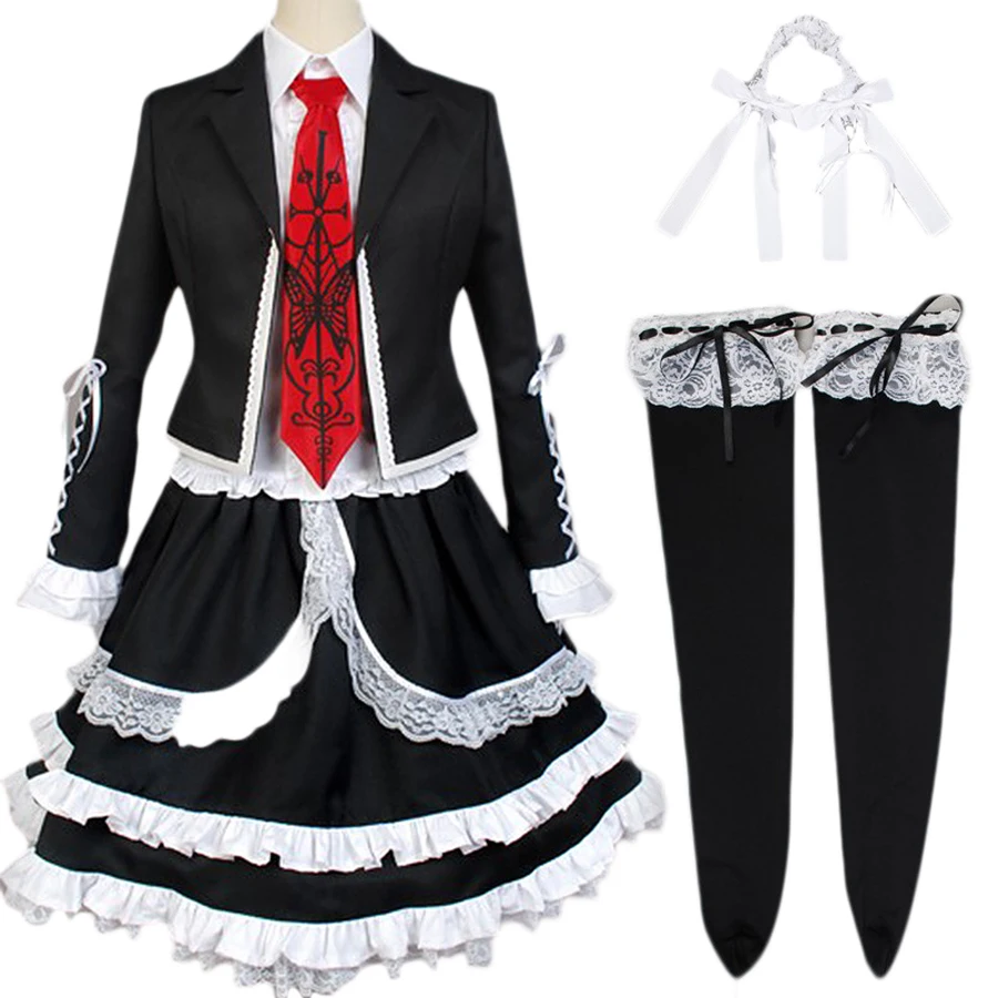

Danganronpa Dangan Ronpa Celestia Ludenberg Cosplay Costume dress set Halloween
