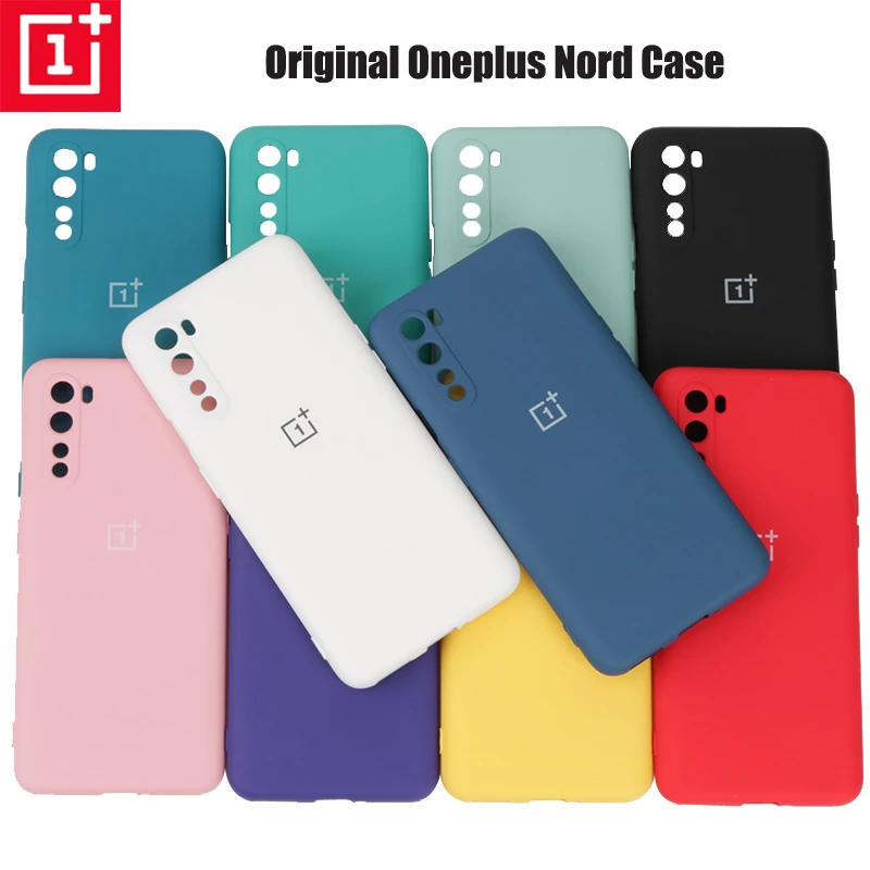 Original OnePlus Nord Case Liquid Silicon Back Cover One Plus Nord Soft Case Shockproof Full Protectiver Case one plus Nord samsung flip cover