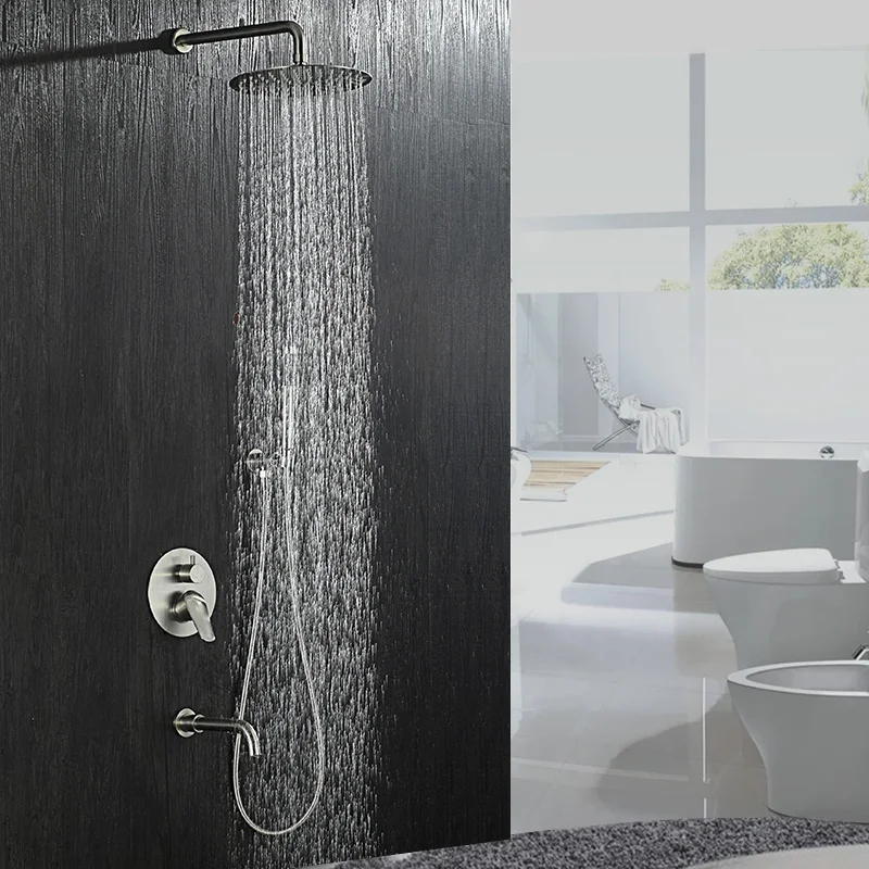 Дождевой Душ Beiluode LA1064 набор скрытого душа из нержавеющей стали 304 никелевый цвет