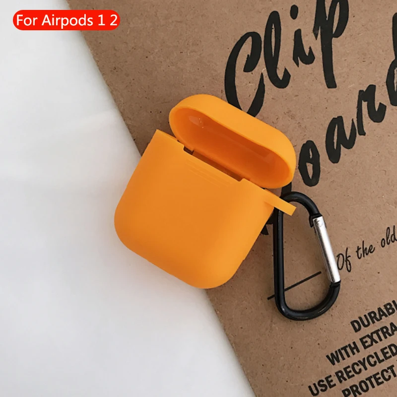 Беспроводной чехол для гарнитуры Bluetooth, прозрачный чехол для Apple Airpods 2, мягкий силиконовый кожаный защитный чехол для наушников Airpod, аксессуары - Цвет: 680