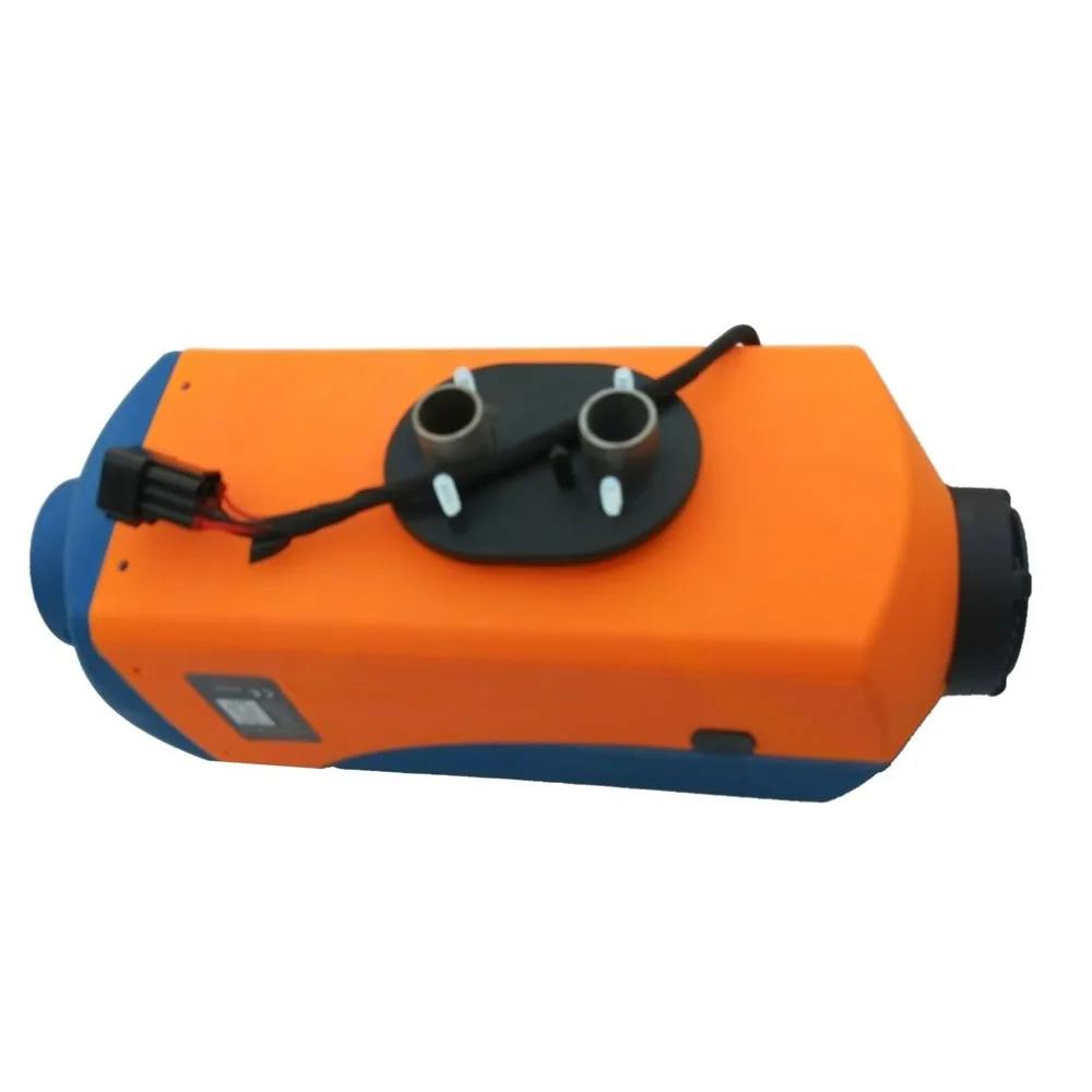 New Hot 12V PlasticBlue-orange Single Hole 5KW Heater With Remote Muffler New Black Liquid Crystal Switch Air Heater