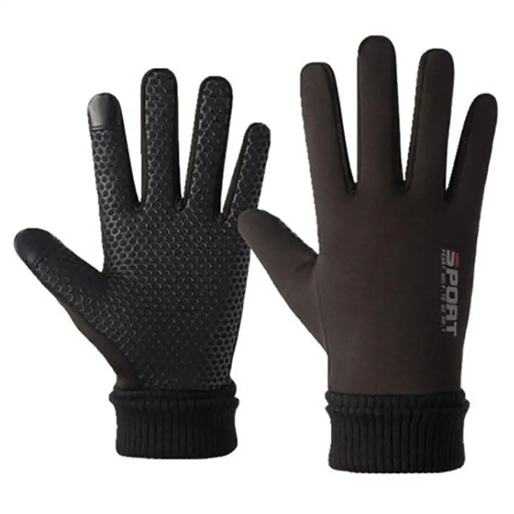 Winter Touch Screen Gloves Women And Men Waterproof Warm Soft Gloves Windproof Touch Screen Unisex - Цвет: Black