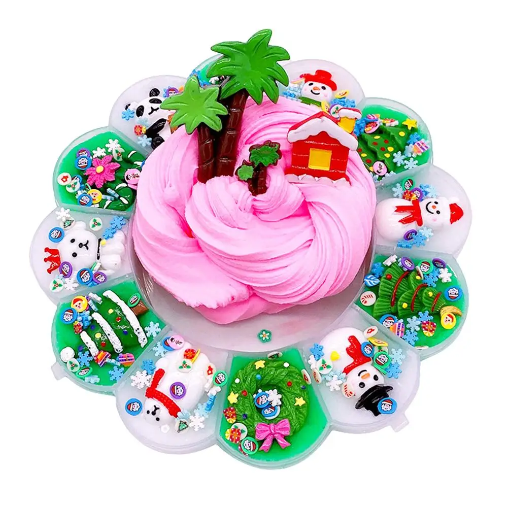 Slime Mud Crystal Kit Cute Sun Flower Box DIY Charm Kit Relief Stress Toy Slime Kit Supplies For Children