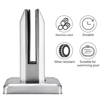

304 Stainless Steel Clamp,Glass Panel Pool Fence Staircase Bracket Spigot Balustrade Floor Deck Mount Support Clamp Round/Square