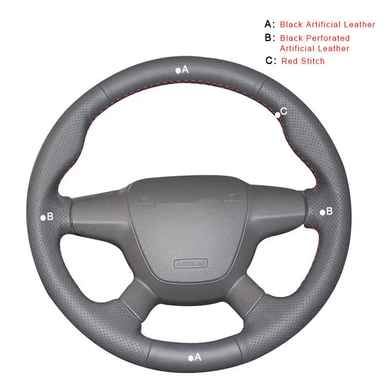 Оплетка на рулевое колесо для Ford Focus 3 2012- Kuga Escape 2013- C-MAX 2011- рулевое покрытие автомобиля кожа - Название цвета: Artificial Leather
