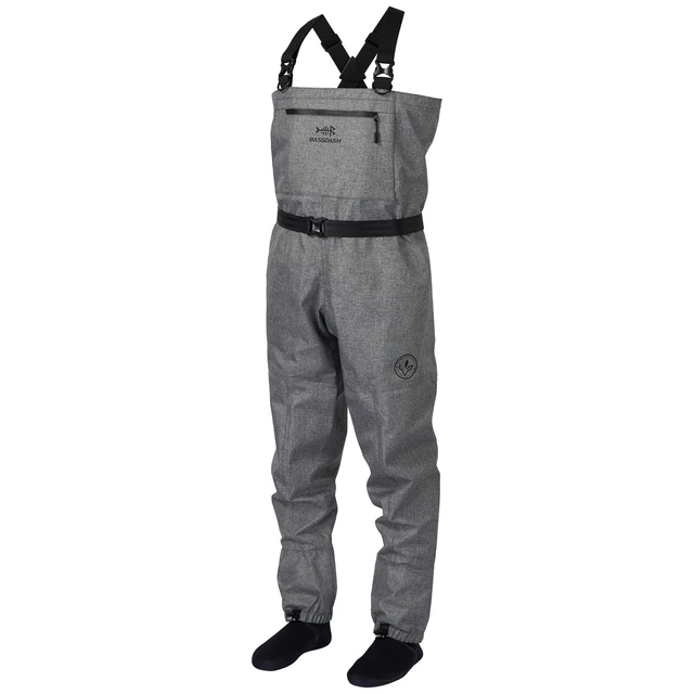 Bassdash IMMERSE Breathable Ripstop Stocking Foot Fishing Hunting Waders  Lightweight Grey Chest Wader for Men Women