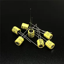 10 шт./100 шт. 4,7 мкФ с алюминиевой крышкой, 50В ELNA CE-BP 6,3x7 мм 50V4. 7 мкФ биполярные аудио конденсатор с алюминиевой крышкой, желтый