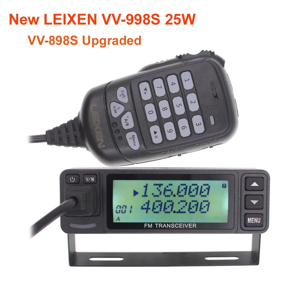 Новый LEIXEN VV-998S 25 Вт двухдиапазонный 144/430 МГц Мобильный радиоприемник UV-998