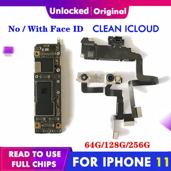 

Original Motherboard For iPhone 11 iCloud Unlock With without Face ID iOS support update 64G 128G 256G For iPhone 11 motherboard