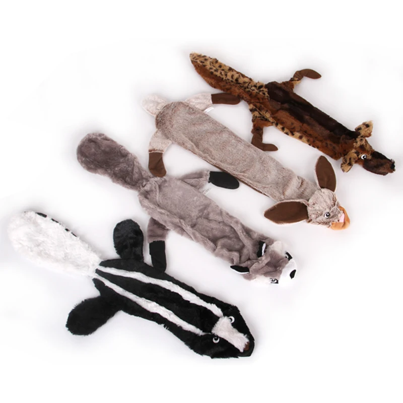 

Squeaky Fun Dog Toys Animal Shape Gift Set Large Non Stuffed Rabbit Honking Squirrel for Dogs Chew Squeaker Dog Wolf Toys