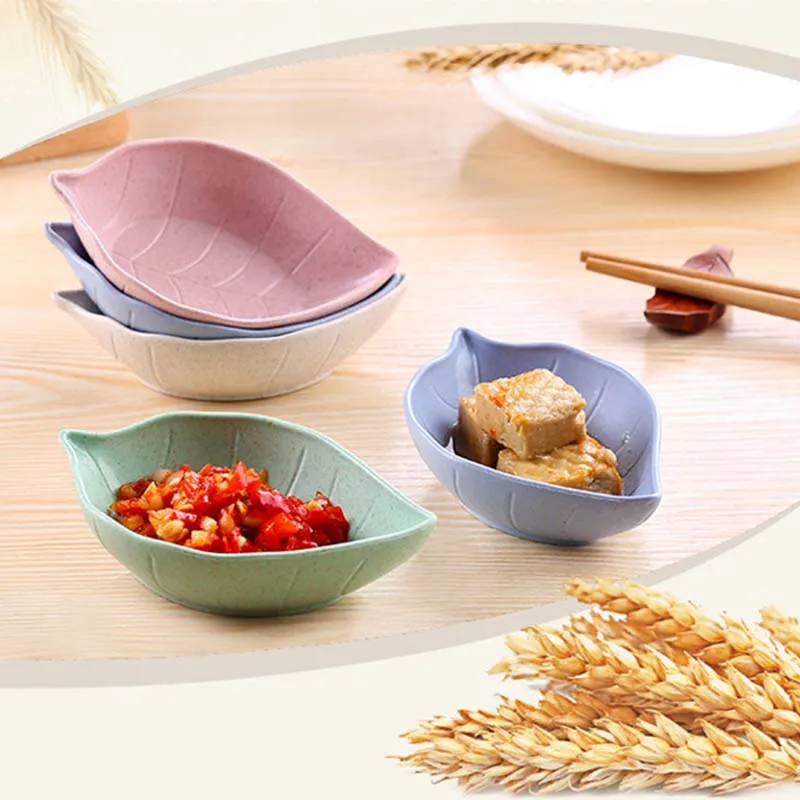 Креативное блюдо для малышей, Детская миска, пшеничная соломенная тарелка для соевого соуса, тарелка для риса, подтарелка, японский пищевой контейнер