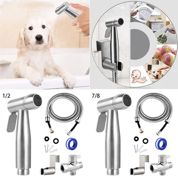 

Bidet toilet sprayer set personal hygiene hand-held water sprayer pet shower stainless steel durable