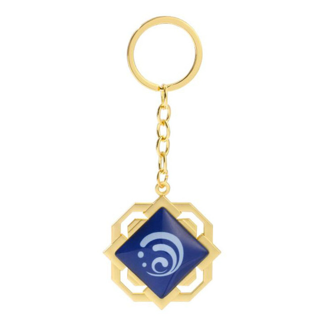 Game Genshin Impact Keychain Eyes of God keychains Luminous Metal Keychains Genshin God Eyes Fashion Lanyard Cosplay Pendant
