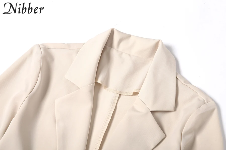 Nibber/осенне-зимняя Офисная женская верхняя куртка, Элегантное однобортное длинное пальто, Свободное пальто с лацканами и длинными рукавами, Женская куртка для отдыха