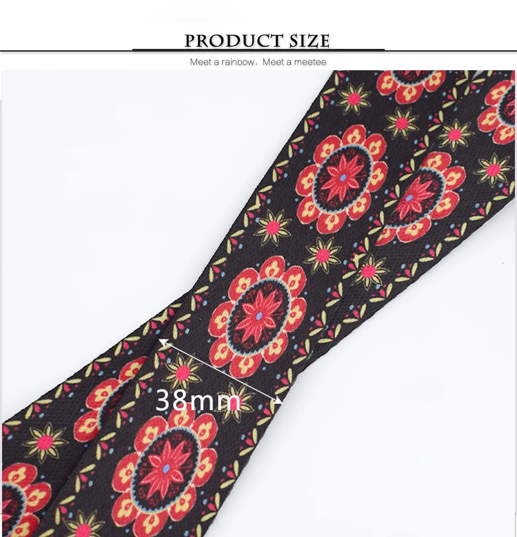 Meetee 10/21M 38mm High-quality Nylon Polyester Webbing Jacquard Lace Ribbon for Bags Strap DIY Garment Decoration Sew Material