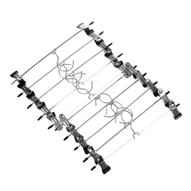 

ELEG-Metal Clothes Skirt Dress Blouse Hangers Hooks 10PCS Silver Tone