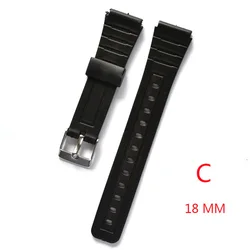 Casio Sport Watch Rubber Strap - Silicone Wristband Replacement (C 18mm)