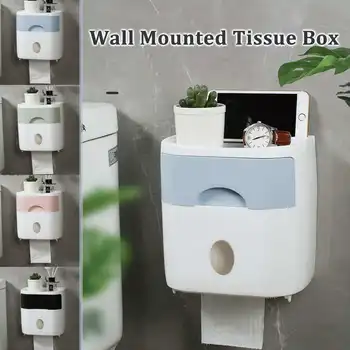 

Waterproof Toilet Paper Holder For Toilet Paper Towel Holder Bathroom Dispenser Storage Box Toilet Roll Holder Wall Mounted