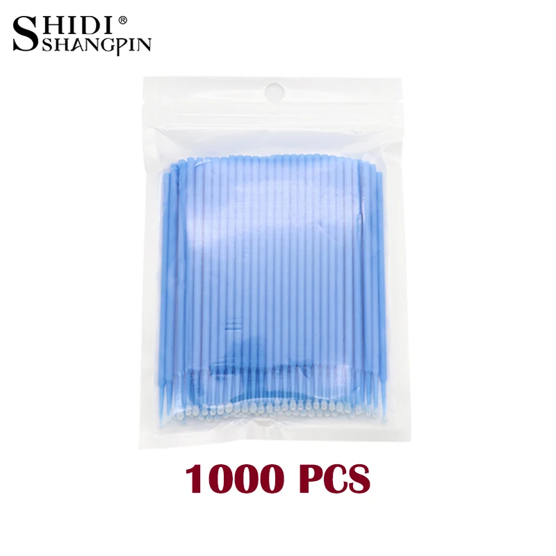 

Cotton Swabs 1000PCS Microbrushes Disposable makeup Cotton Stick Eyelash Extension Individual Eyelashes Removing Cotton Swabs
