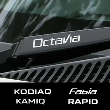 4 шт. Автомобильные Наклейки На стеклоочиститель для Skoda Octavia 2 A7 A5 Fabia 3 Rapid Superb 3 Kodiaq Scala Karoq Kamiq автомобильные аксессуары