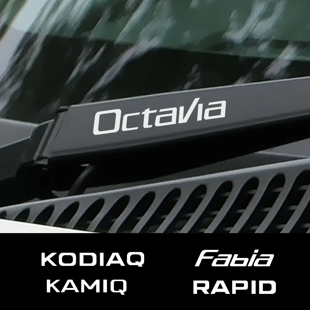 Автомобильные наклейки на стеклоочиститель для Skoda Octavia 2 A7 A5 Fabia 3 Rapid Superb Kodiaq Scala