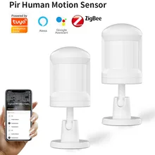 

Tuya ZigBee Smart PIR Motion Detector Human Body Infrared Sensor Wireless Battery Powered Alarm Sensor Support Alexa For Home