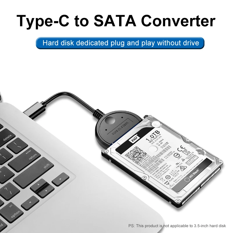 

USB C SATA 3 cable SATA to USB 3.0 adapter, supports up to 5 Gbps 2.5-inch external hard drive supports hard drives over 2TB