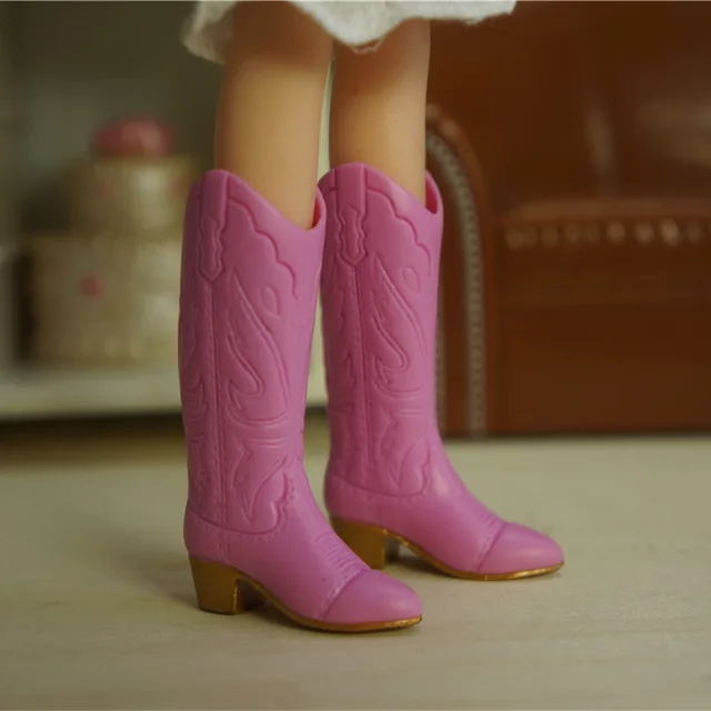 Original Licca Doll Shoes Sandals Boots Colorful Doll Decors Cute Doll Accessories Doll Skate Shoes Red Black Pink Brown Shoes 3
