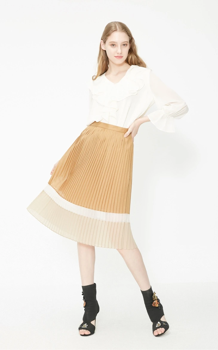 Vero Moda женская шифоновая рубашка с расклешенным воротником | 319231530