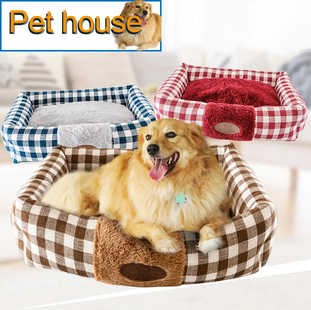 

guinea pig accessories Winter warm pet home fabric lattice square removable and washable pet house all kinds of pets new 2*