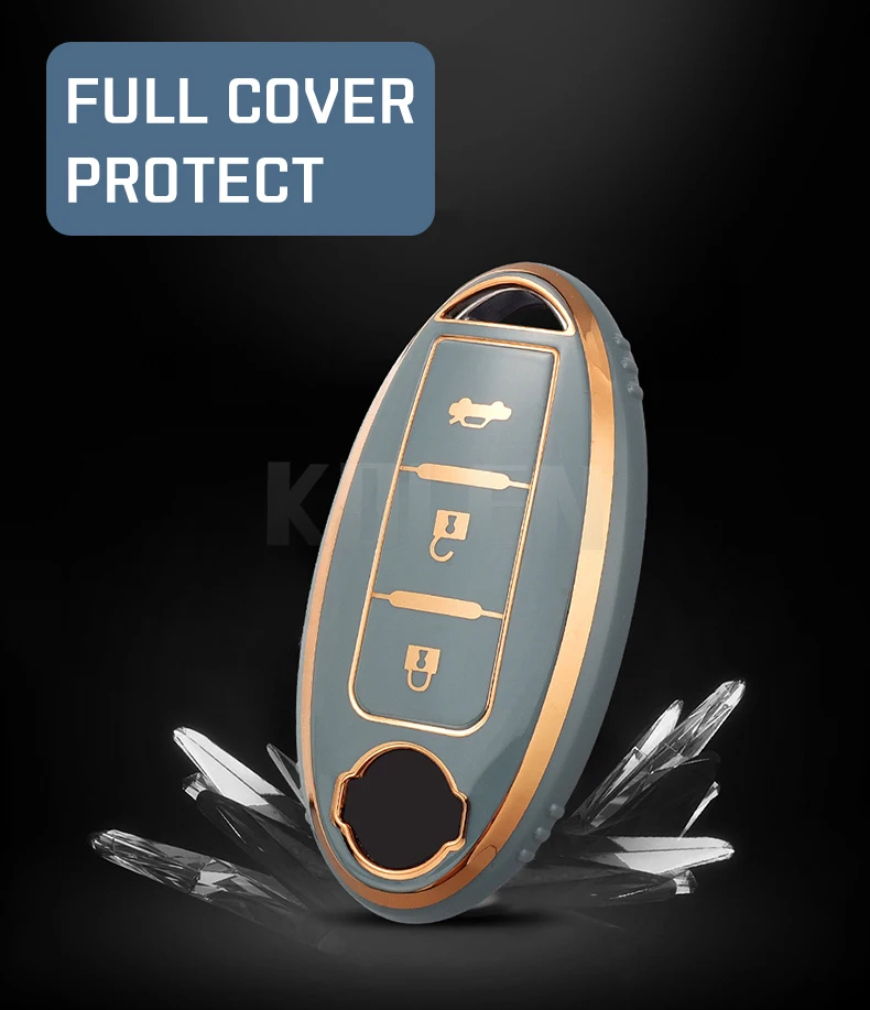 Nuovo TPU Car Key Case Cover Shell Fob per Nissan Qashqai X-Trail T31 T32 Juke J10 J11 Tiida Altima Pathfinder calci per Infiniti - H80a184763493461b9f7ef34f3b76022dk
