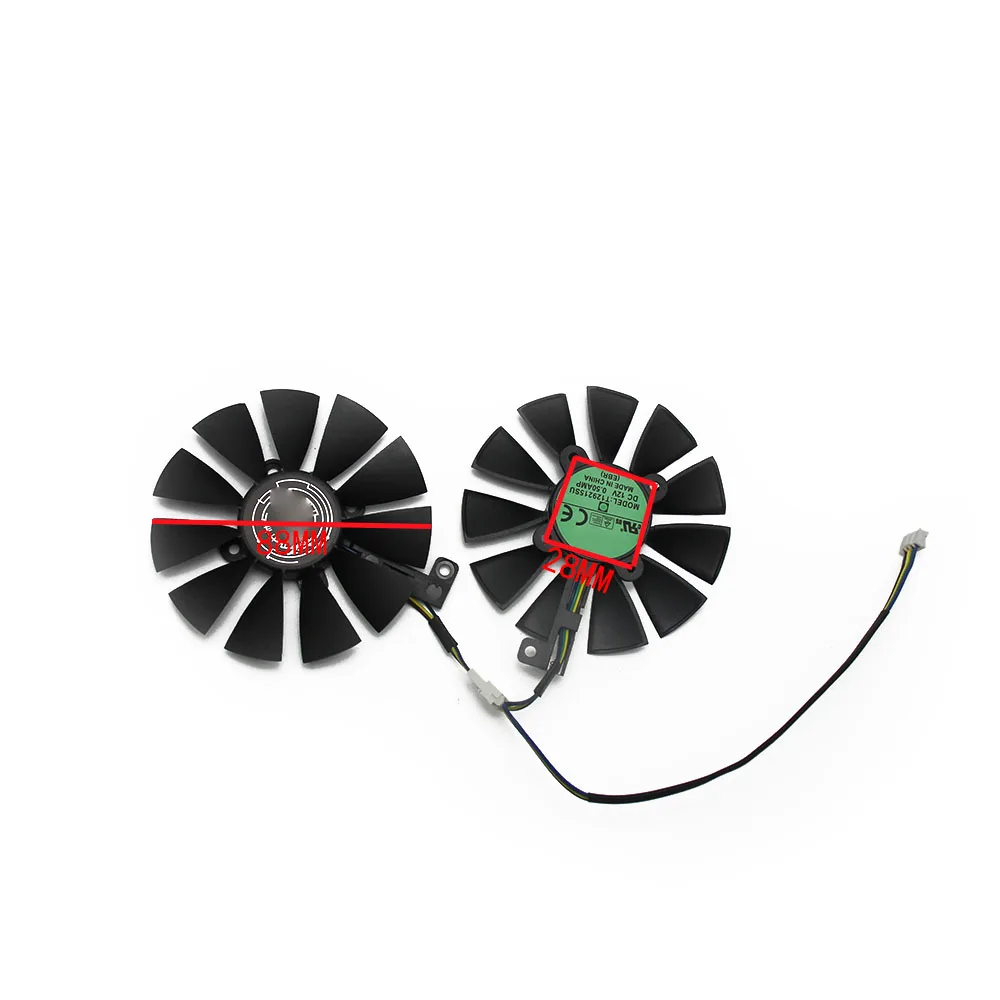 88 мм T129215SU DC 12V 4Pin P106-100 GTX1060 GTX1070 кулер вентилятор для ASUS AREZ GeForce GTX 1060 1070 игровая видеокарта OC