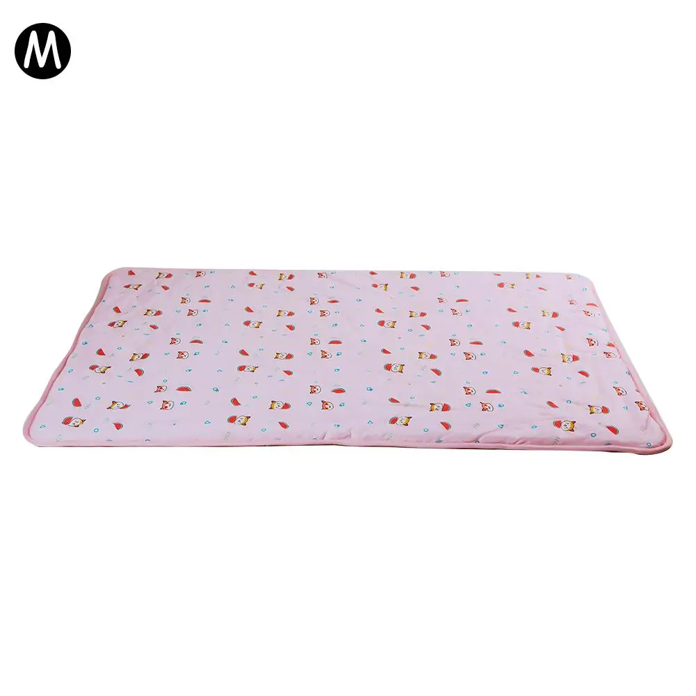 Pink Pet Cat самовосcooling вающийся коврик летний охлаждающий матрас Шелковый коврик для питомника легко складывается дышащая холодная ткань портативный быстрая - Цвет: Pink