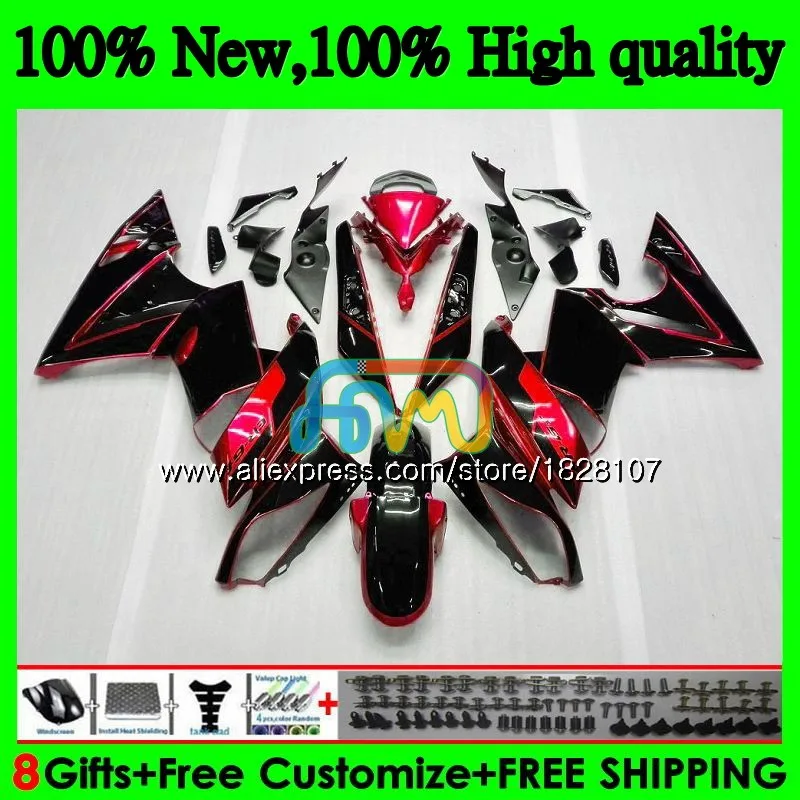 Тюнинг-пакет для KAWASAKI 650R ER 6 F 650 R ER6 F 09-11 31BS. 41 ER 6F 650-R ER-6F ER6F 09 10 11 2009 2010 2011 обтекатель Топ красного и черного цвета
