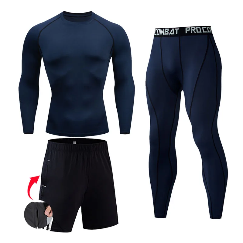 Tracksuit-Set-Sportswear-Men-Gym-Workout-Clothing-Quick-Dry-Sweat ...