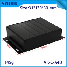 1 шт. 31*130*80 мм szomk Электрический черный алюминиевый корпус для pcb анодированный экструдированный распределительный закрывающийся алюминиевый ящик