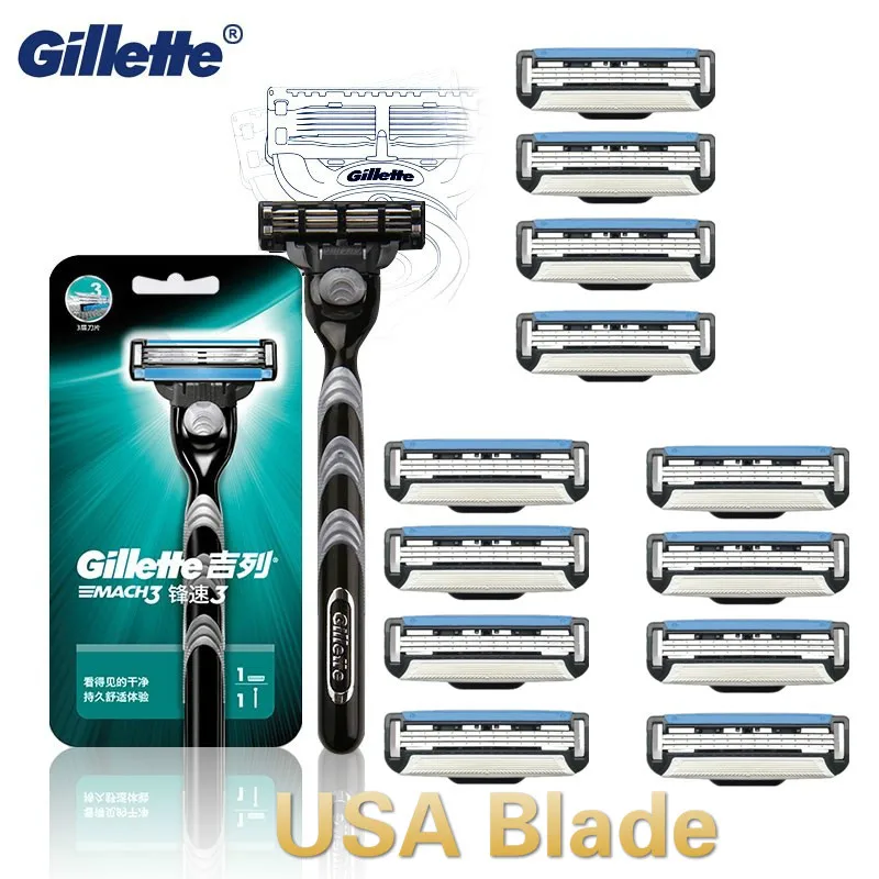 

Original Gillette Mach 3 Manual Straight Shaving Razor Men's Shaver Razor Blade for Men 3 Layer Blades Machine for Shaving