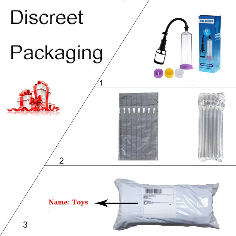 Насос для пениса Увеличитель с 3 цветными силиконовыми втулками вакуумный насос