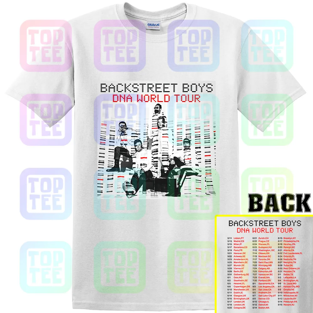 Backstreet Boys ДНК концерт мирового турне 2019 белая футболка S-3XL | Мужская одежда
