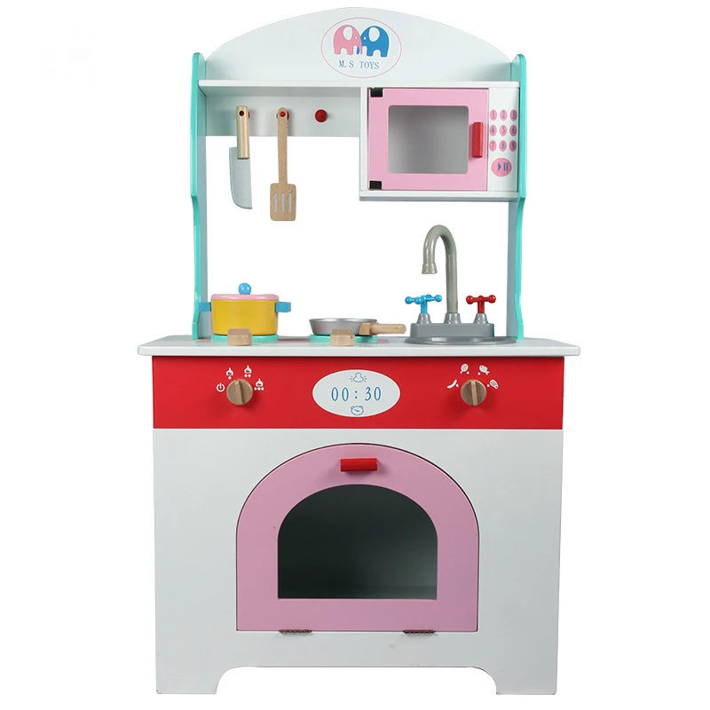 

Simulation Wooden Kitchen Stove Oven Microwave Set for Girl Parent-child Puzzle Pretend Play Toys for Kids Birthday Gifts