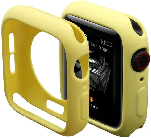 Candy Soft Silicone Case for Apple Watch 6 SE 5 4 3 2 1 42MM 38MM Cover Protection Shell for iWatch 4 5 6 3 2 40MM 44MM  Bumper yellow