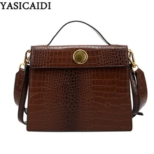Yasicaidi/Роскошная Брендовая женская сумка из искусственной кожи, наплечная сумка-портфель, Большая вместительная сумка-тоут, сумка на плечо, женская сумка